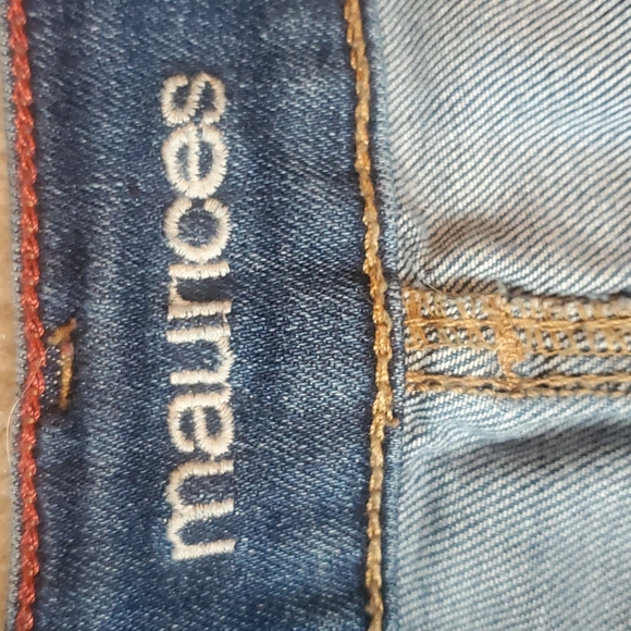 Maurices high rise super skinny button fly destructed jeans size 16W - Picture 5 of 12